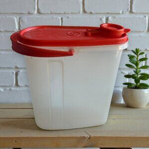 Vintage Tupperware  2 Qt Beverage Buddy with Red Lid, Cap & Handle COMPLETE